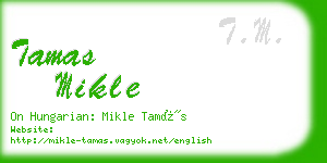 tamas mikle business card